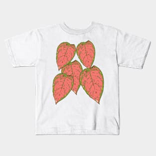 aglaonema leaf Kids T-Shirt